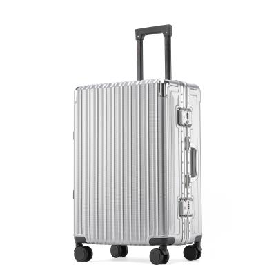 China Shell Trolley Luggage 20/24/26/29inch Spinner Hard Aluminum PC Suitcase Travel Frame Rolling Luggage On Wheels for sale