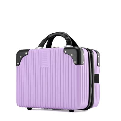 China Shell Trolley Luggage Large Capacity Cosmetic Case Small Suitcase Storage Bag Female 14 Inch Hard Mini Suitcase for sale