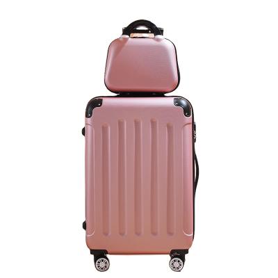 China Fashionable ABS 4 Wheels Luggage Set Business Filter Frames Travel Bags Trolley Suitcase Set for sale