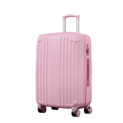 China ABS Vintage Trolley Suitcase Set Pink Hard Luggage Luggage Trolley For Girl for sale