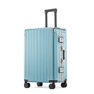 China ABS 20/24/28 inch vintage style aluminum frame scuff proof luggage for sale for sale