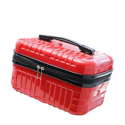 China Fashion Travel Fashion Suitcases Bag Small Storage Box Plastic Makeup Portable Cosmetic Bag Luggage Handbag for sale