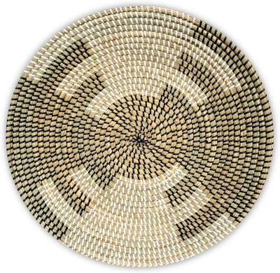 China Wholesale Customized Multi-size Hand Made Round Straw Woven Wall Decoration Opens Natural Wheat Straw Woven Decorative Basket for sale