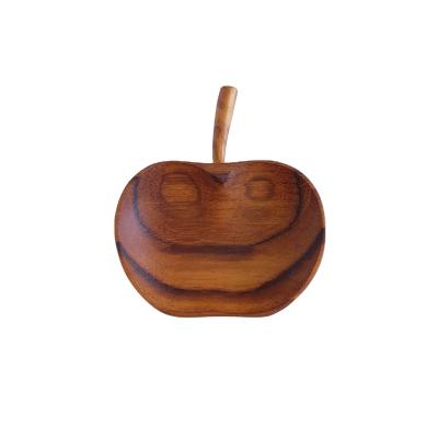 China Sustainable Wooden Creative European Seasoning Dish Condiment Soy Sauce Side Dish Sauce Dish for sale