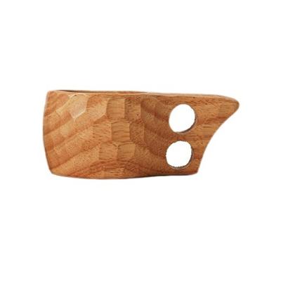 China Viable Wooden Handle 200ml Wooden Tea Cup with Logo Personalized Unpainted Water Cup Made to Order for sale