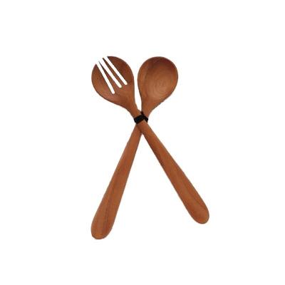 China Sustainable Wholesale Natural Wooden Fork Spoon Dinner Cutlery Set Eco - Friendly Biodegradable for sale