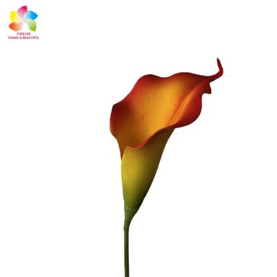 China Plastic Realistic Artificial Bouquet Centerpieces Wedding Calla Lily Flowers For Diy Bridal Home Decor for sale