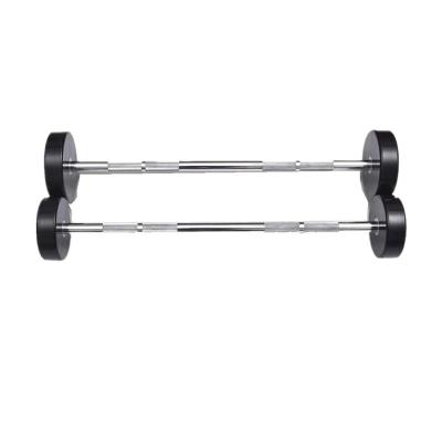 China Universal Fixed Weight Rubber Coated Free Exercise Weightlifting Curl Straight Barbell Fixed Dumbbell Barbell for sale