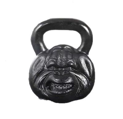 China Durable Fashionable Monkey Gorilla Competition Kettlebell Gym Fitness Equipment Cast Iron Head Animal for sale