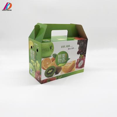 China Recycled Materials Fruit Box Eco - Friendly Custom Printing Corrugated Paper Box For Fruit Packaging for sale