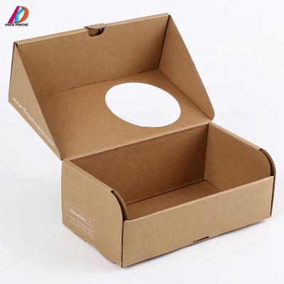 China Recyclable Custom Recycled Printed Brown Corrugated Box Packaging For Shoes for sale