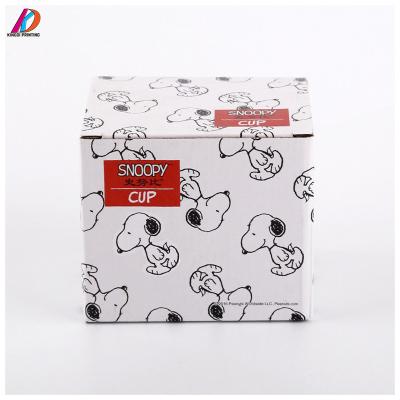 China New Materials Design Recycled Cardboard Box Packaging Corrugated Snoopy Paper Box For Mug for sale