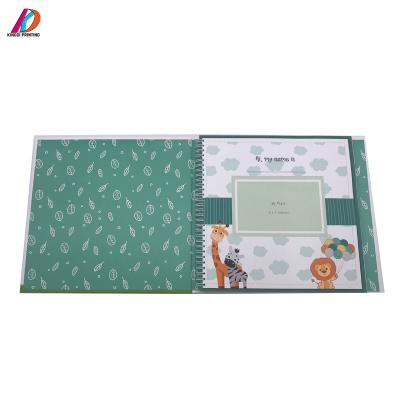 China paper & Custom Baby Growth Hardcover Cardboard Logo Record Notebook With Gift Pocket for sale