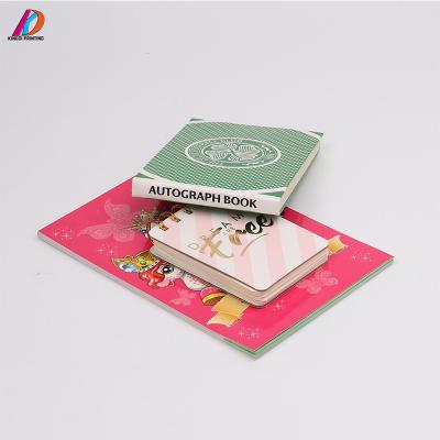 China paper & High Quality Custom Cardboard Logo Blank Journal Notebook Autograph Book for sale