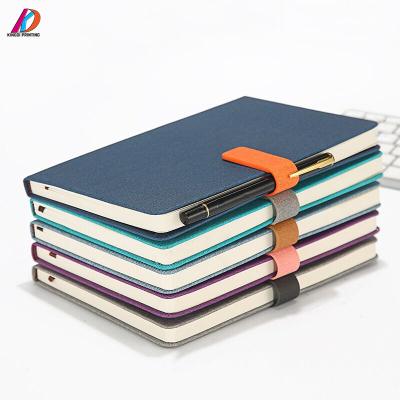 China Hardcover Business Gift A5 Hardcover PU Leather Notebook With Bookmark for sale