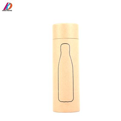 China Recyclable Eco - Friendly Custom Logo Brown Kraft Round Paper Tube Packaging For Bottle for sale