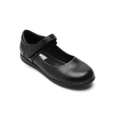 China Factory Directly Latest Kids Girl Uniform Black Waterproof PU Leather Back To School Shoes for sale