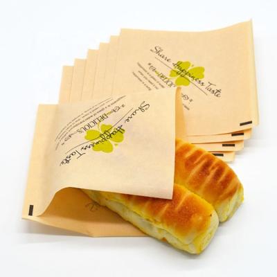 China Recycled materials cheap wholesale bakery bags waterproof paper food packaging donut wrapper open bag for sale