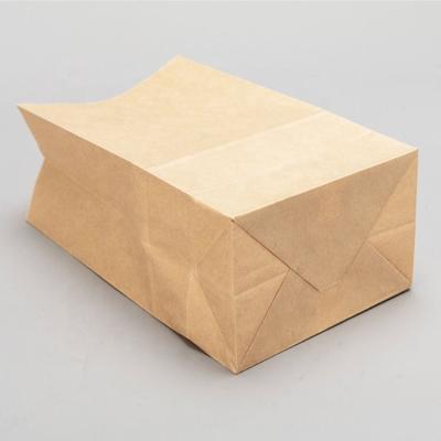 China Recycled Materials Personalize Cheap Environmentally Friendly Print Keeps Food Fresh Grease Heavy Duty Kraft Paper Bakery Bag For Cookies Bread Candy for sale