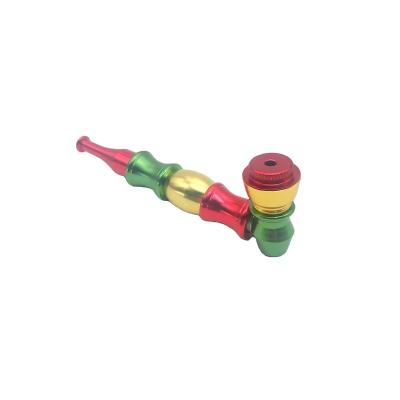 China Tobacco Use Only Anodized Rasta Color Aluminum Smoking Pipes For Weed for sale