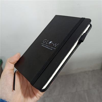 China Hardcover Business Booklet Pocket Travel PVC Notebook Black Map Leather Black Card Notebook for sale