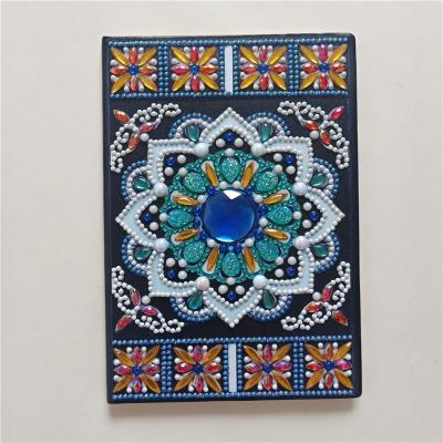 China Embossed wood decoration/beauty DIY Art Handmade Paper Diary Book A5 of Diamond Painting Mandala Cover Logo Notebook for sale