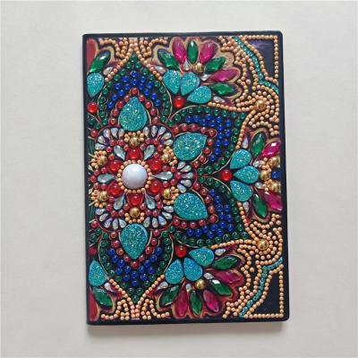 China Wooden decoration/African logo Christmas birthday gifts ideas a5 flower diy 5d diamond embossed diamond beads painting notebook for sale