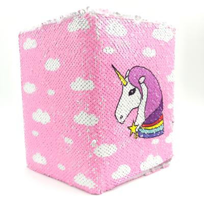 China Hardcover Pink Sequin Unicorn Cloud A5 Notebook (Unique Planners and Journals and Diaries) for sale