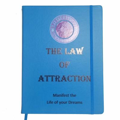 China A4 Hardcover PU Hardcover Book The Law Of Attraction Life Notebook Planner Diary With Printed Logo for sale