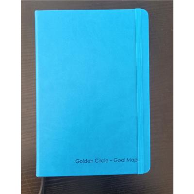 China Hardcover Custom Printed Handmade Paper Success Guided Weight Loss Journal Dotted Pages Leather Notebook for sale