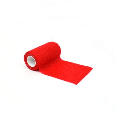 China Newest Grip Red Adhesive Veterinary Cover Eco-friendly Cohesive Bandage For Horse And Tattoo for sale