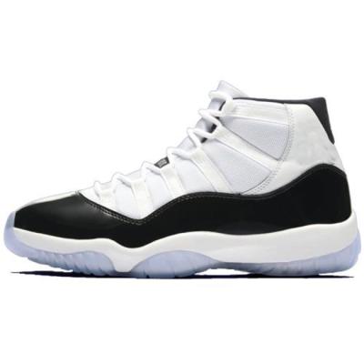 China Retro 11 White Sepatu Basket Breathable Air Cushion Outsoles Sports Shoes Basketball Shoes China Sneakers for sale