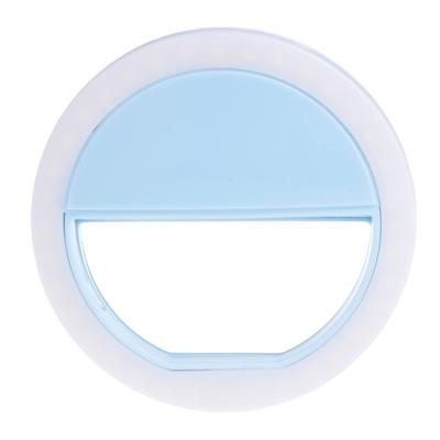 China Wholesale LED Selfie Ring Light Battery Rechargeable Novelty Ring Lamp For Smart Phone Makeup for sale