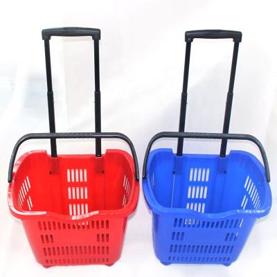 China Sustainable plastic shopping basket, different colors are available oversized plastic basket for sale