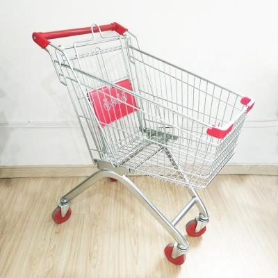 China Various Capacity Metal Folding Eco - Friendly Shopping Cart / Portable Supermarket Cart Trolley for sale