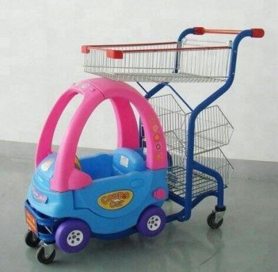 China Corrosion protection handicapped children's plastic goods + metal shopping cart cart/baby plastic shopping cart for sale