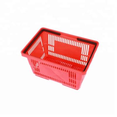 China Supermarket Environmental Friendly Handle Plastic Shopping Basket Shopping Basket For Sale for sale