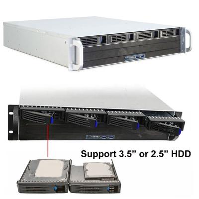 China With 2U Fan Server Case Industrial Rackmount Chassis with 4 Hot-swappable SATA/SAS Drive Bay, MiniSAS /SATA Connector for sale