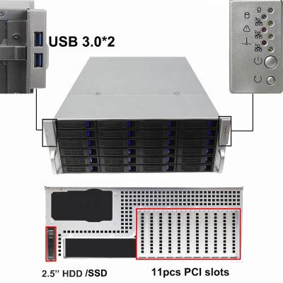 China With 4U Fan Server Rackmount Case with 24+1 Hot-swappable SATA/SAS Drive Bay, PCI Slots 11pcs for sale