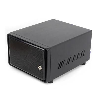 China With Fan ITX-NAS2 Black Mini-ITX Shape Internal Memory Server NAS Case Chassis for sale