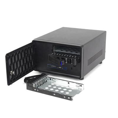 China microatx NAS network storage server case cabinet 2 bays 2 hdd NP-ITX NAS 2 for sale