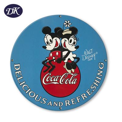 China Retro EU Cartoon Bestseller Mouse Customized Porcelain Enamel Signs for sale