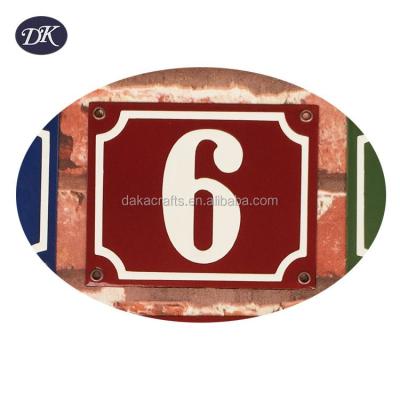 China Custom Factory Price Rustic China Enamel Street Name Plate for sale