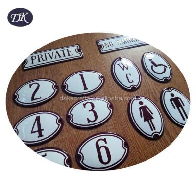 China High quality cheap EU porcelain enamel door number plates signs for sale