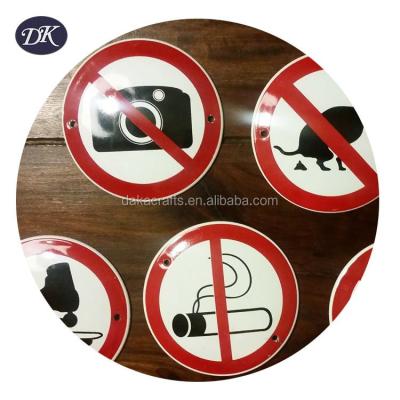 China Hot-selling custom metal warning signs enamel latest private warning signs for sale