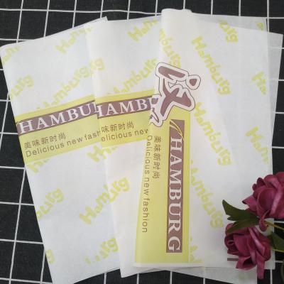 China Food Grade Logo Pe Coated Food Grade Raw Material Greaseproof Custom Wax Paper Wrapping Roll Sandwich Burger Burger Waterproof Paper for sale