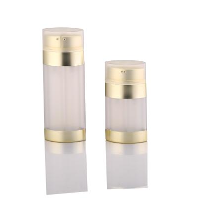 中国 Airless Bottle 30ml 60ml  Double Chamber Plastic Cosmetic Containers ODM Vacuum Cosmetic Bottle 販売のため