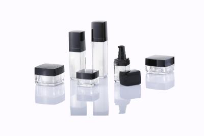 China Schicke Acryl-Kosmetik-Glas-Kollektion und Lotion Pump Flasche Set 5g 15g 30g 50g zu verkaufen