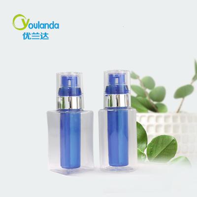 China 30 ml 90 ml Lotion Pump Flasche PETG Doppelkammer Plastik Lotion Flasche zu verkaufen