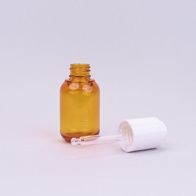 Chine Ambre PETG Bouteilles de gouttelette pour les yeux en plastique de 30 ml avec gouttelette blanche pour sérums capillaires à vendre